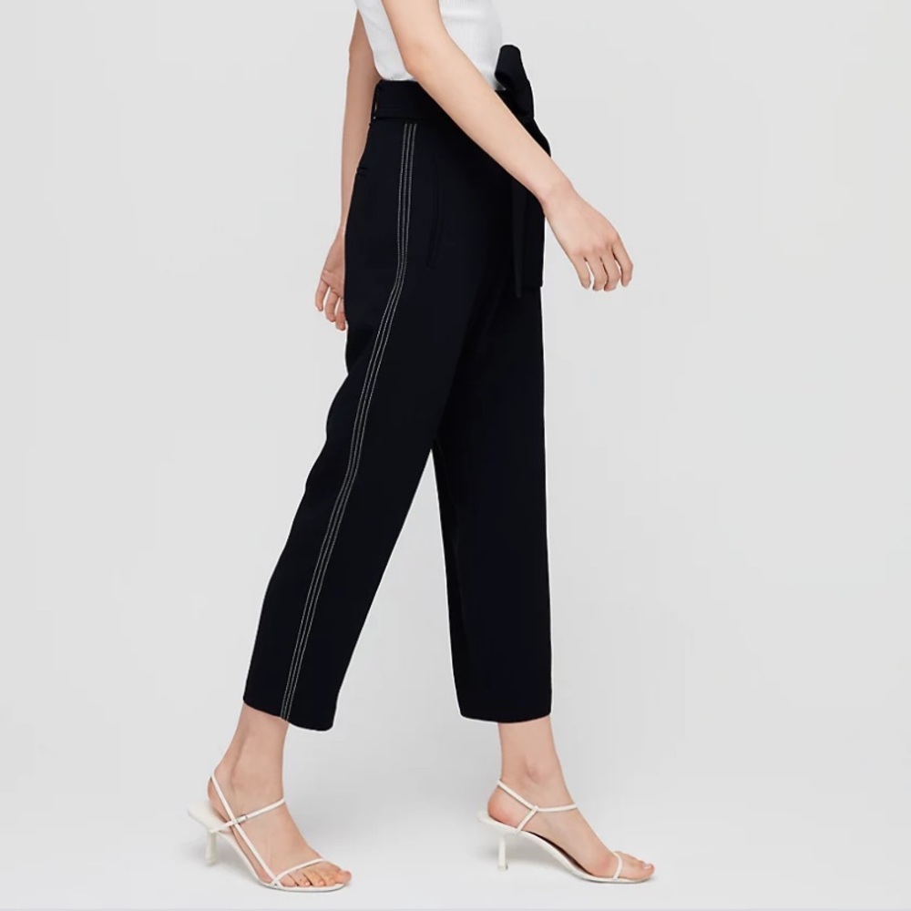 Wilfred Black Jallade Side Stitch Pants Size 8 NO BELT - Picture 2 of 13